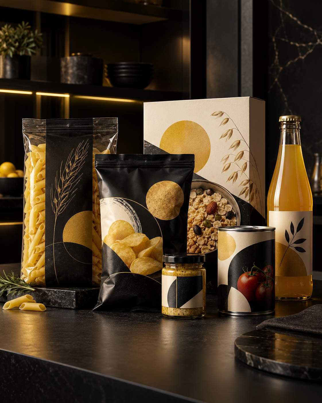 Premium FMCG Food- und Beverage-Sortiment